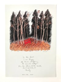 Print "In the forest" (Illustration & Poem) - Limited edition A4 