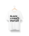 black lives matter tshirt: White with Black ink