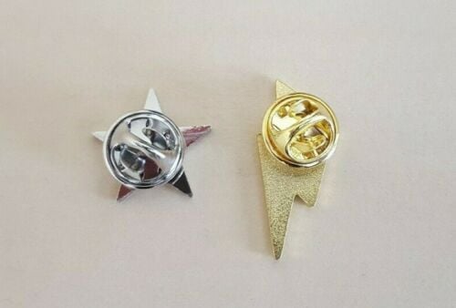 Blackstar and Lightning Bolt Badge Set