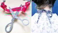 Image 5 of Fancy Ribbon and Scissors Statement necklace