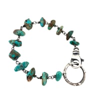 Image 2 of Fox mine turquoise bracelet with twig circle closure