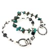 Fox mine turquoise bracelet with twig circle closure