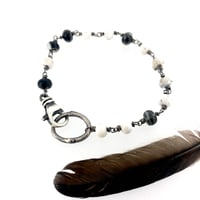 Image 3 of White Buffalo bracelet with twig circle closure