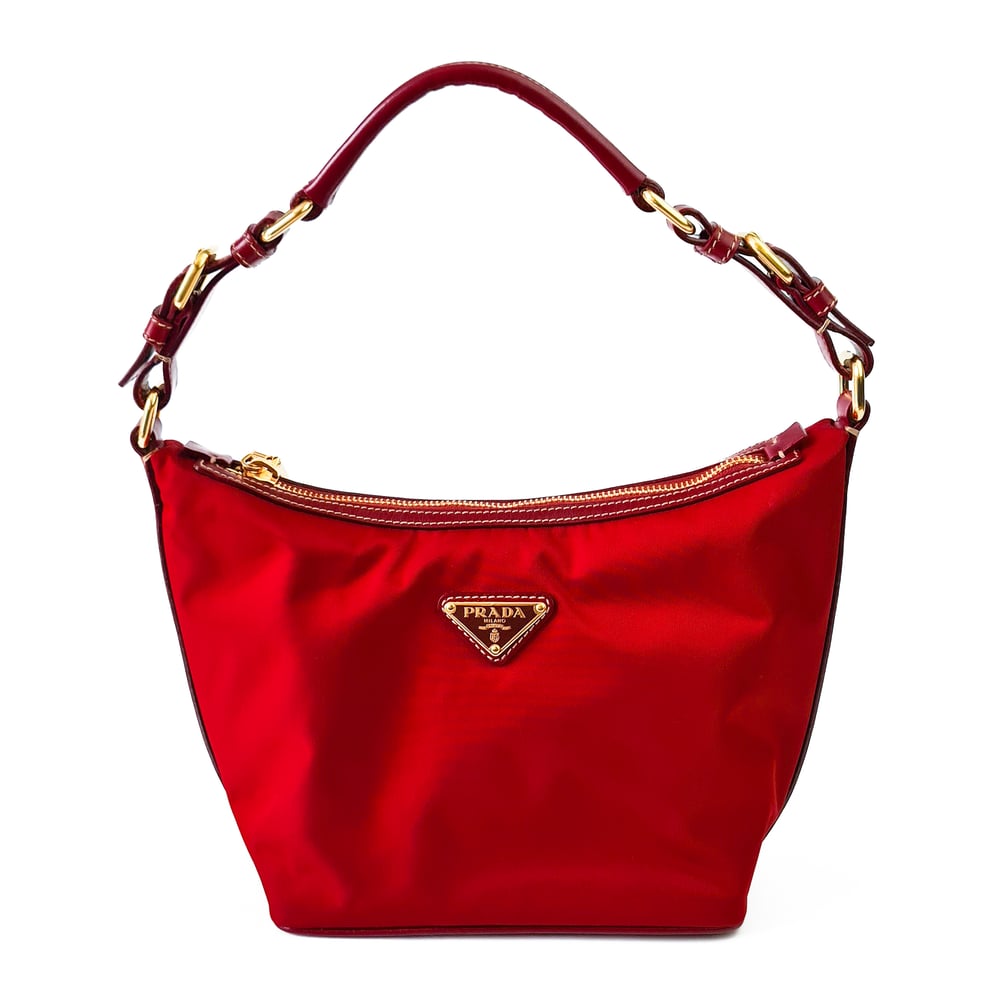 Image of Prada Red Tessuto Shoulder Bag BR3121