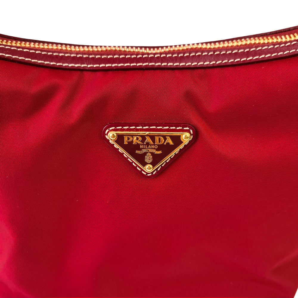 Image of Prada Red Tessuto Shoulder Bag BR3121