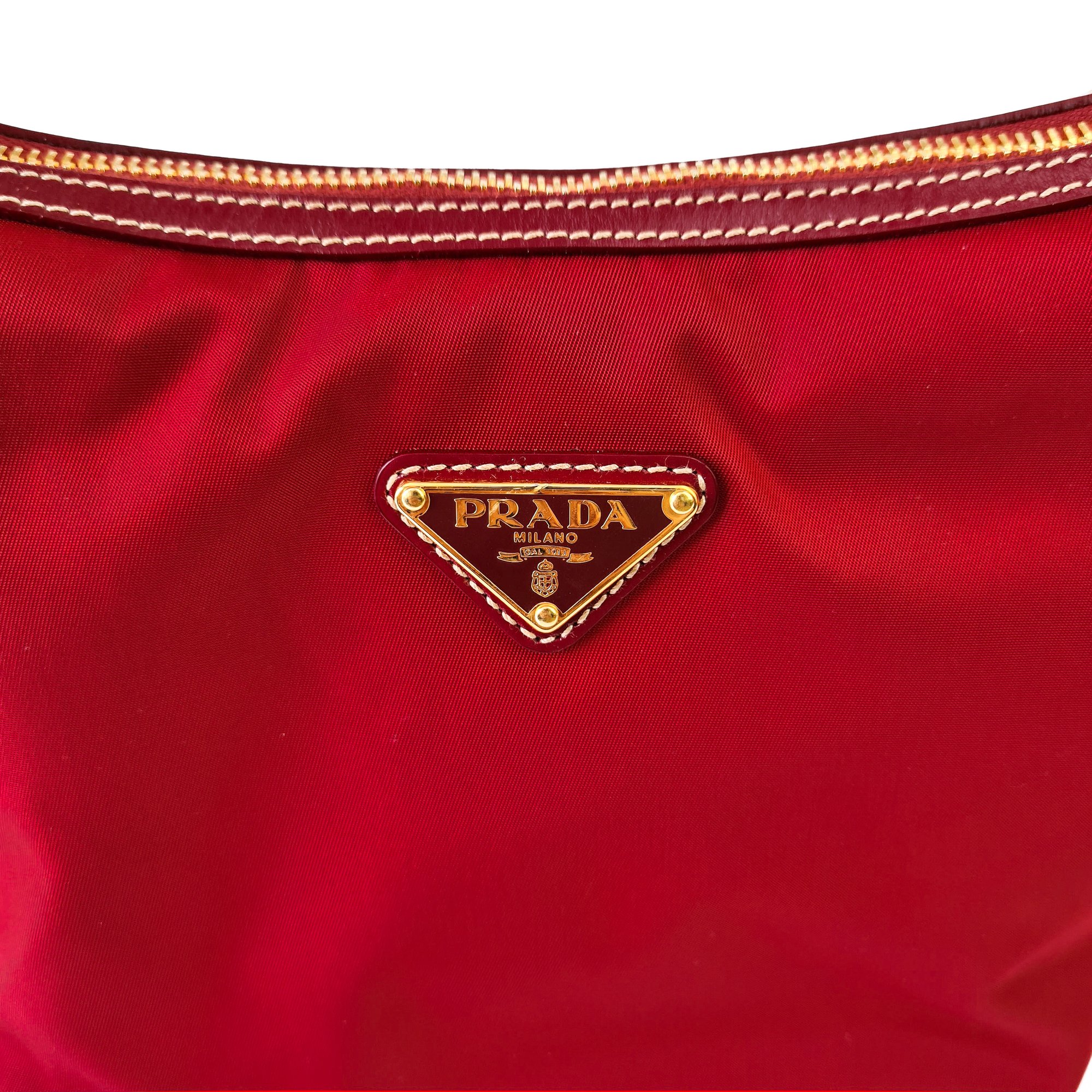 Image of Prada Red Tessuto Shoulder Bag BR3121