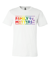 Family Matters Multi-Color Logo - T-Shirt White