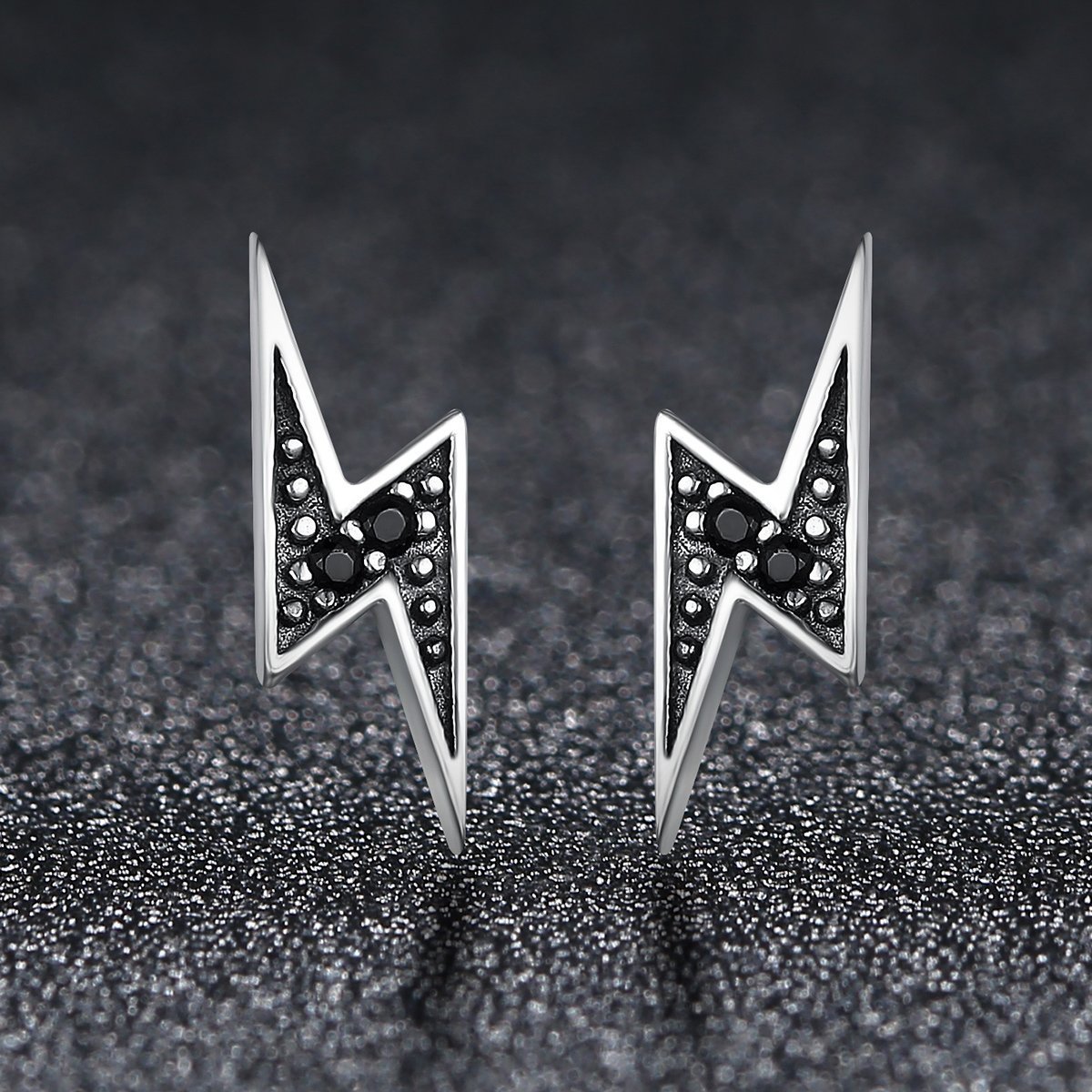 Lightning Stud Earrings Sterling Silver – Daisy London