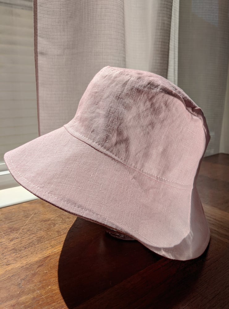 Image of Linen Bucket Hat, Medium/Large
