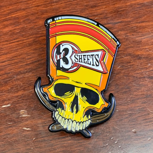 Image of 3S 1-Shot Skull Soft Enamel Pin