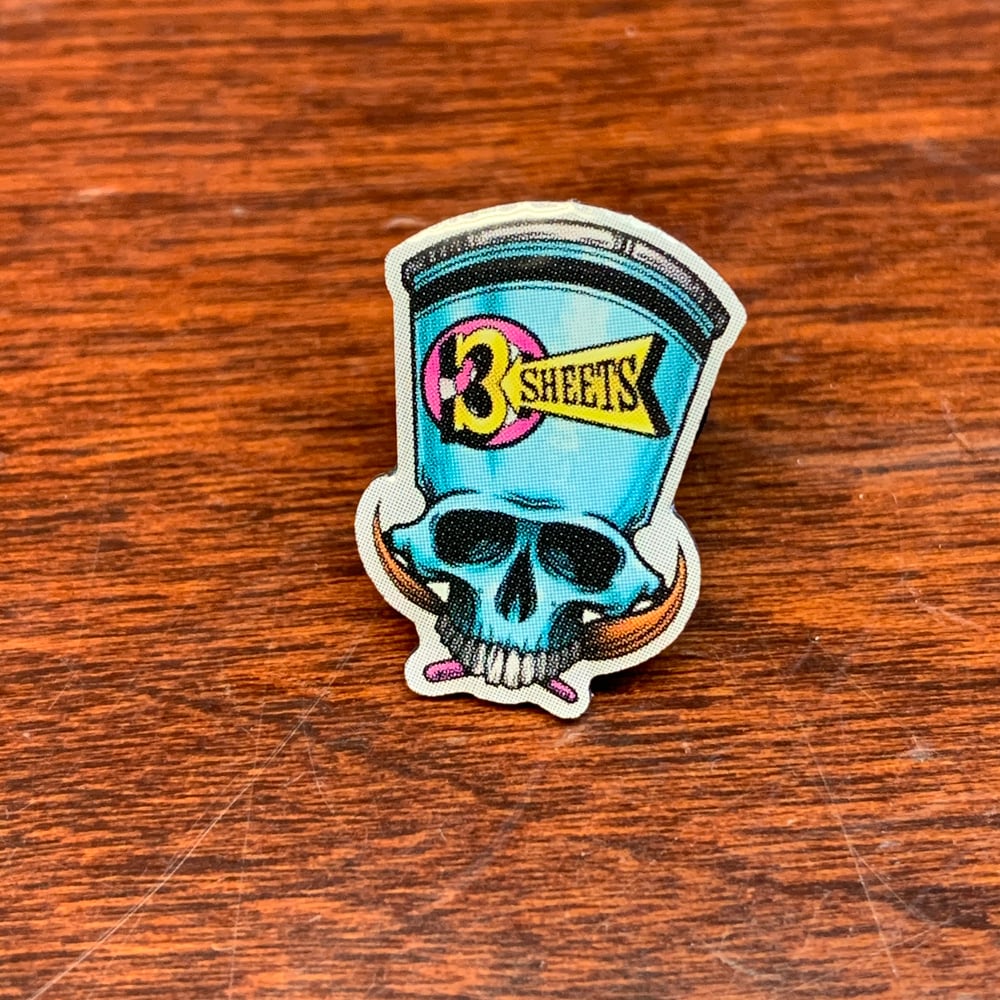 3S 1-Shot Skull 80's Photodome Pin