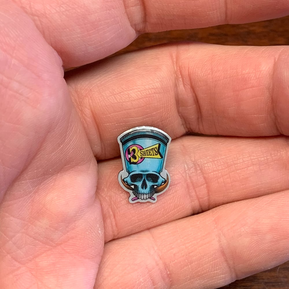 3S 1-Shot Skull 80's Photodome Pin