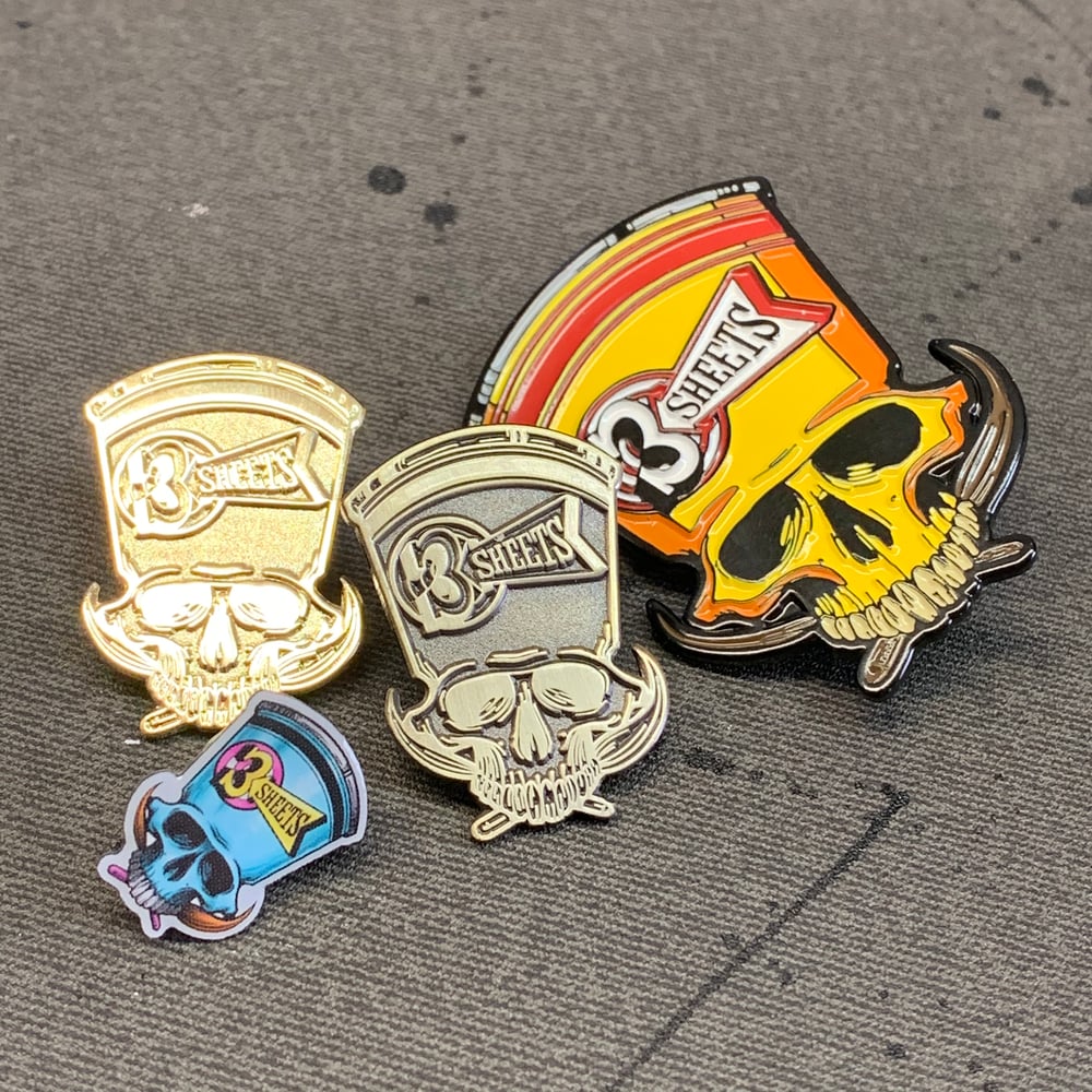 3S 1-Shot Skull 80's Photodome Pin