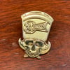 3S 1-Shot Skull Polished Gold Pin