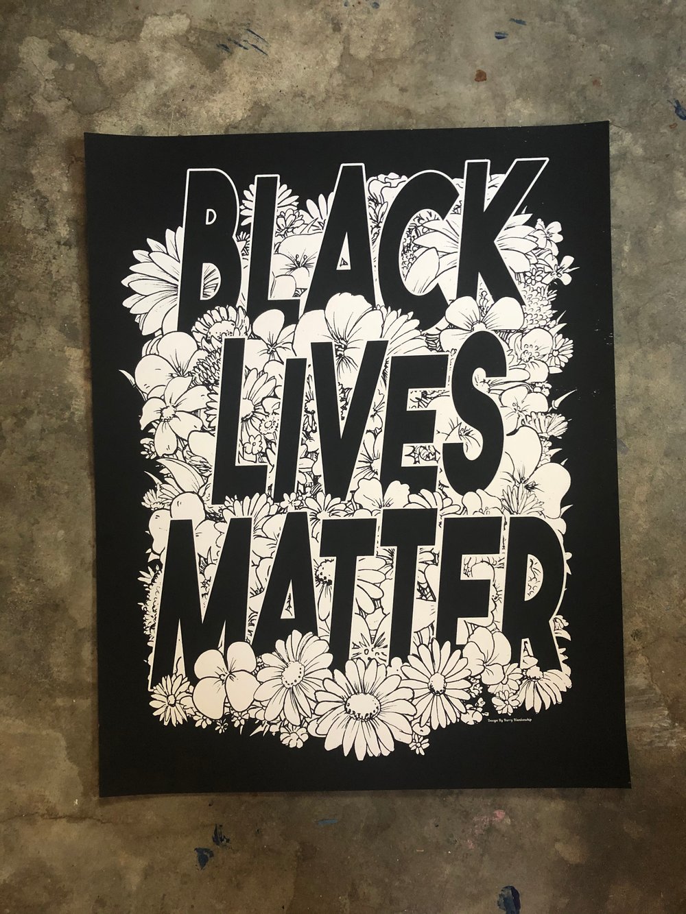 Black Lives Matter (flower poster)