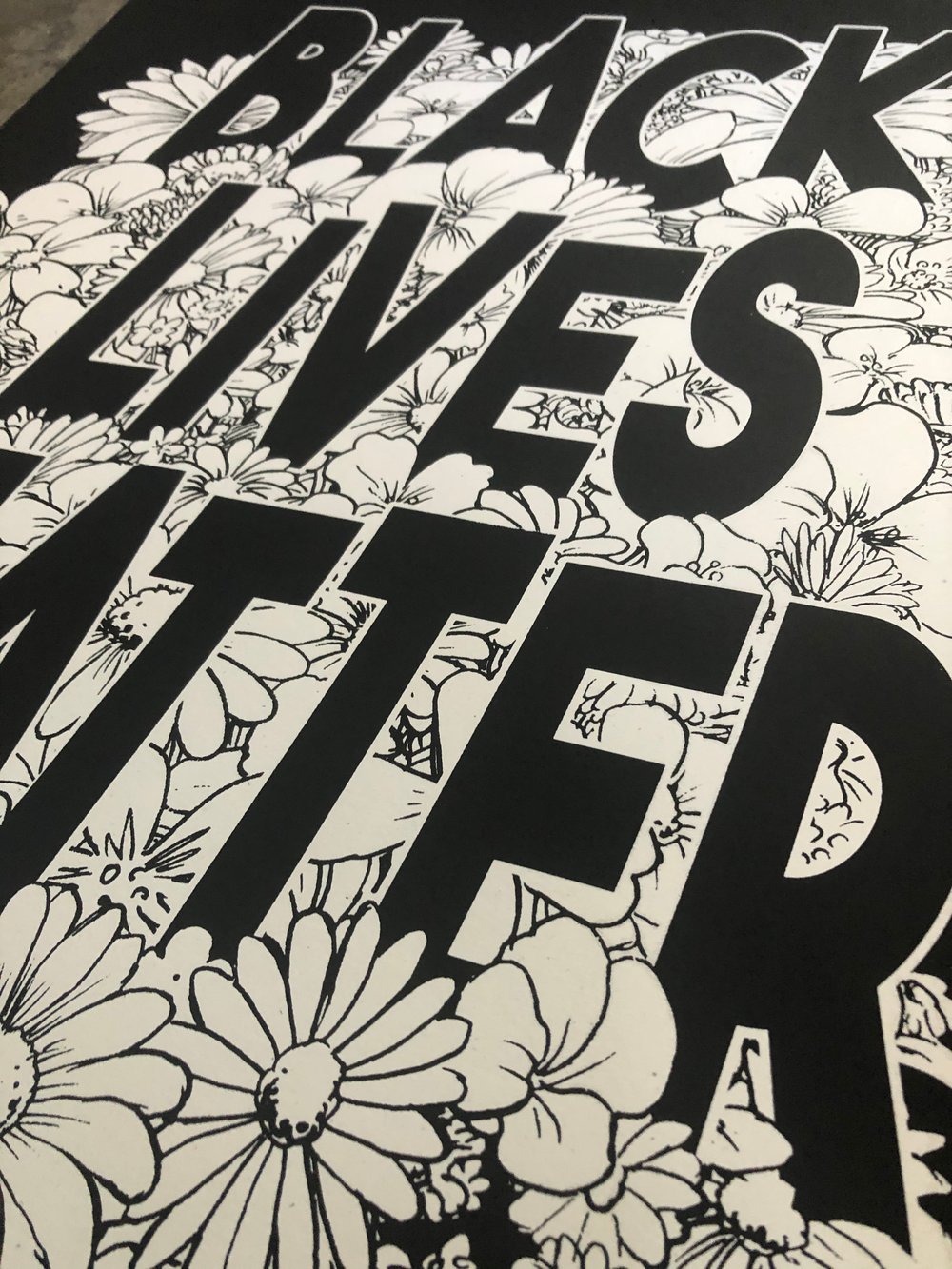 Black Lives Matter (flower poster)