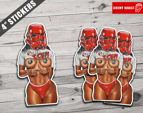 Image of "Rebel Scum" Jeremy Worst Sexy Star Wars Poster Wall Art Canvas 