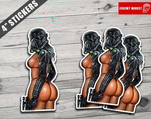 Image of JEREMY WORST "Death Trooper" Sexy Star Wars Poster Wall Art Canvas Storm Trooper Shadow