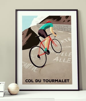 Cycling Print - Col du Tourmalet New