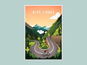 Cycling Print - Alpe d'Huez