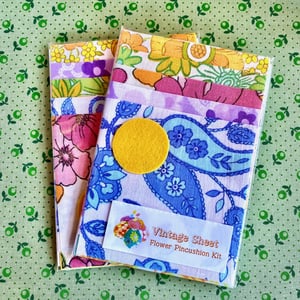 Image of Vintage sheet Flower Pincushion Kit