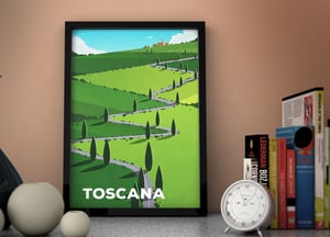 Cycling Print - Toscana
