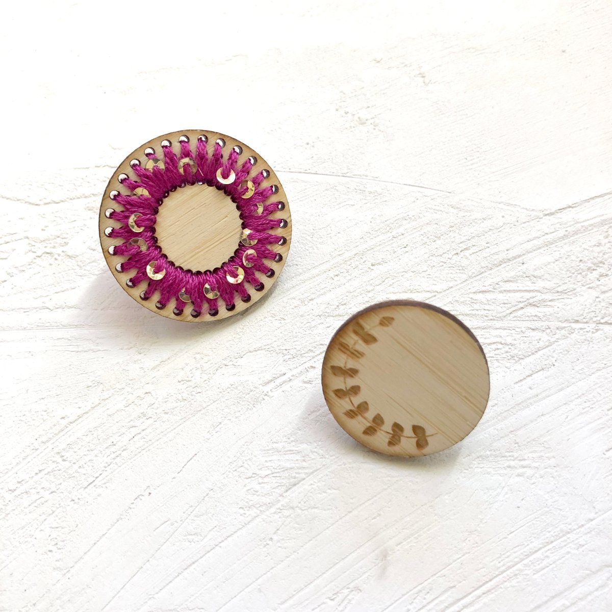 Magenta Spiral Pin Set noshii