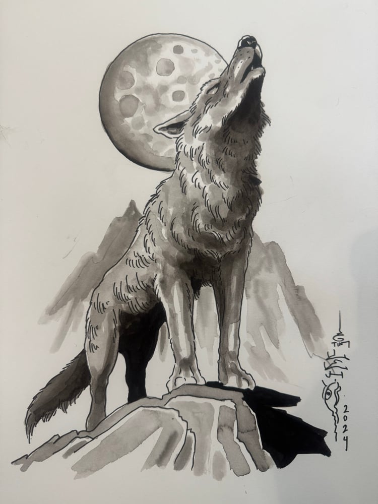 Image of Tim Lehi “Reapers & Wolves #95” Original Art