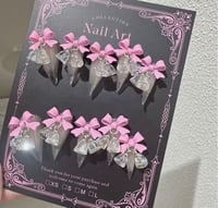 Image 2 of Handmade Dragon Shape Claw Press On Nails 10PCS Cat Claws Thick Acrylic Long False Nails
