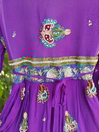 Image 4 of Sienna Glitter wrap dress -Purple 