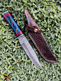 Image 1 of Damascus 13” knife 