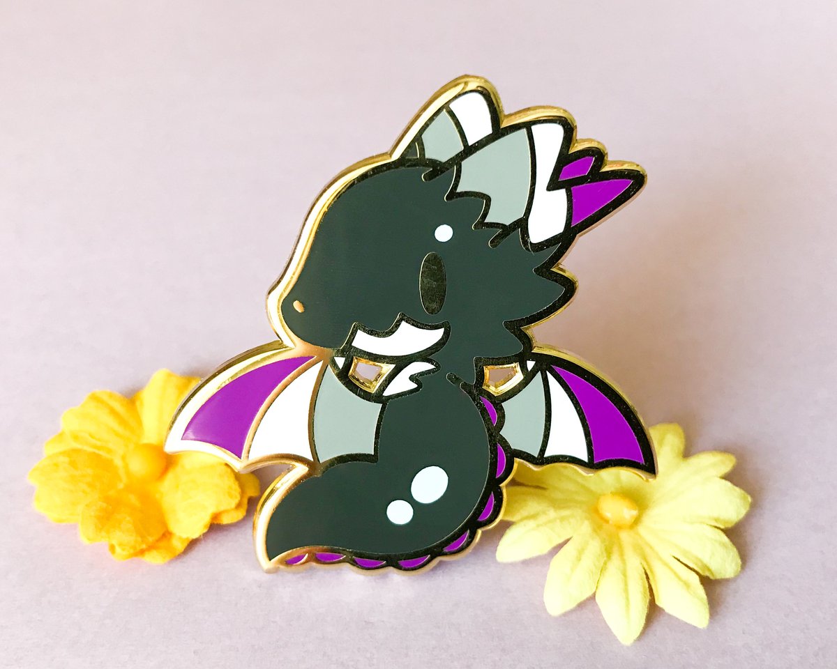 Ace Pride Dragon Enamel Pin Chaobunnyarts 4215