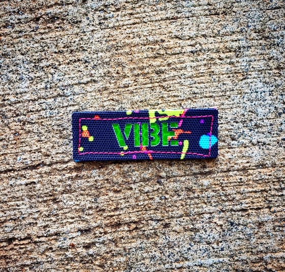 Image of VIBE Splatter Paint laser cut patch 