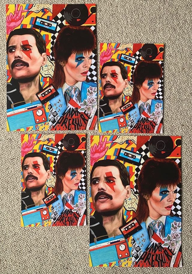 “Under Pressure” Freddie and Bowie Print