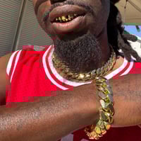 Image 1 of Miami Cuban Link Chain Only, Handmade Real 14k Gold Plated 18mm(Five Times Plated)