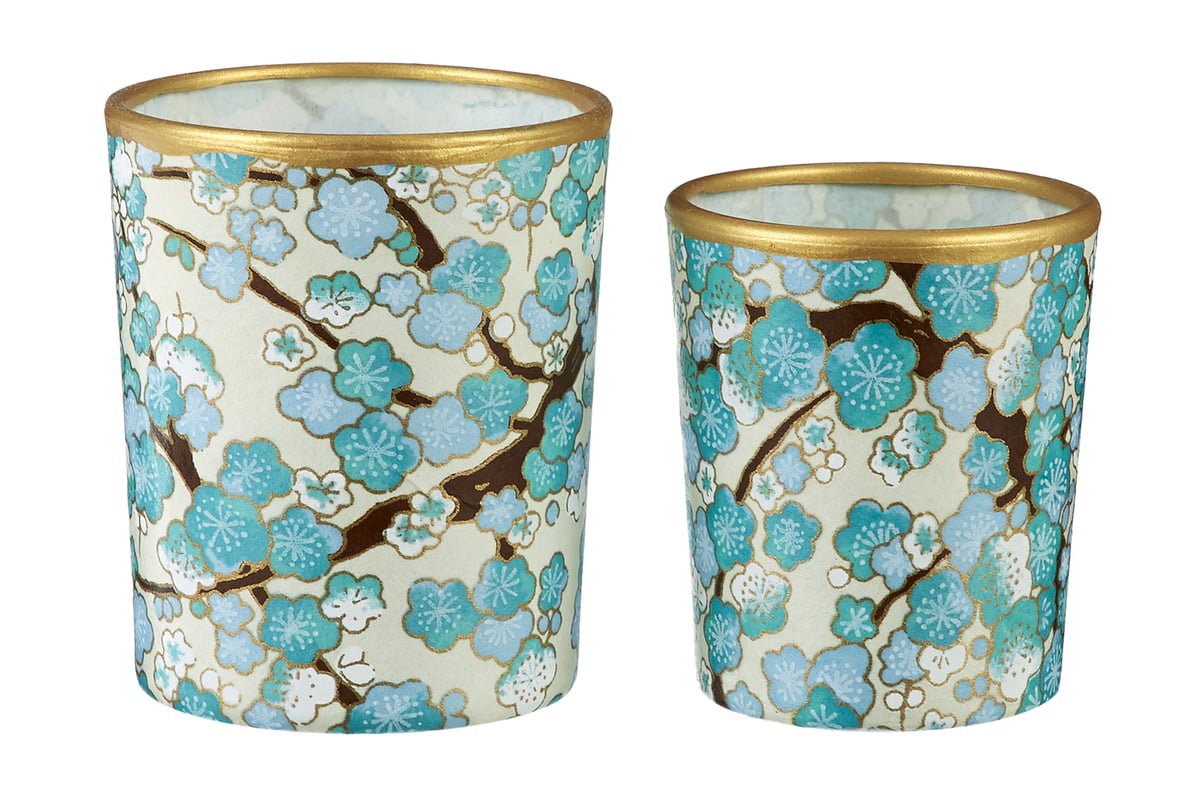 Tealight holders, set * Japan * Blue LILI'S LOFT