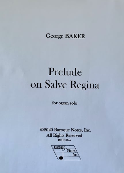 Image of Prelude on Salve Regina (PDF)