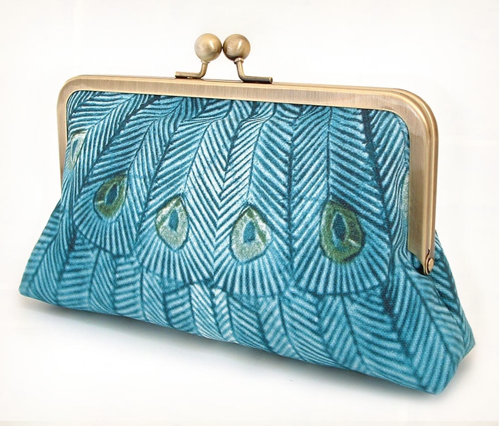 dark teal clutch bag