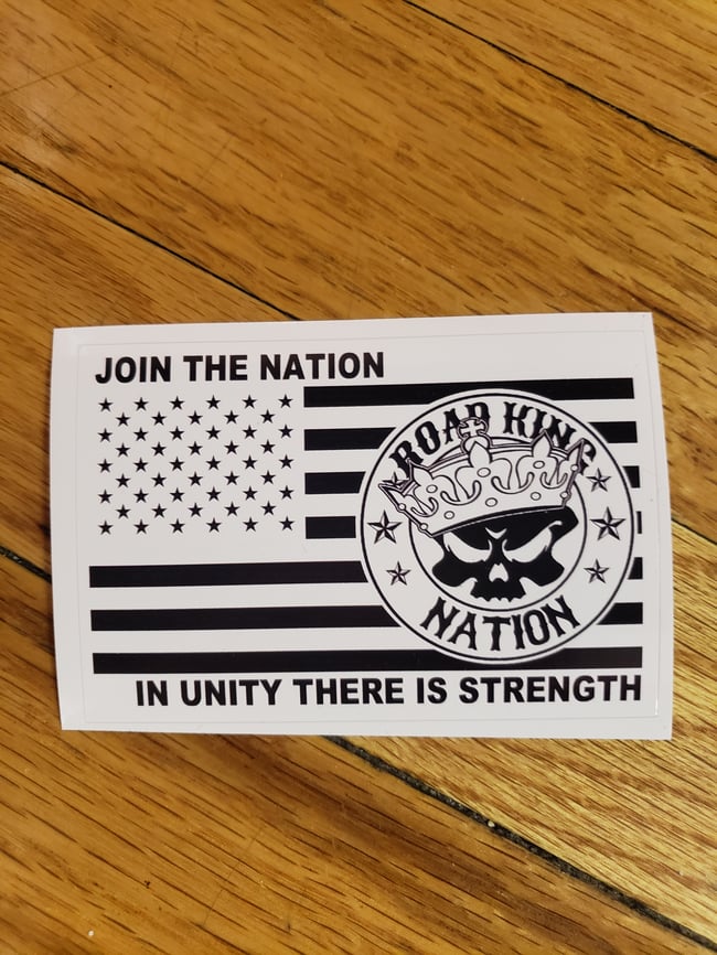 Road King Nation Flag sticker
