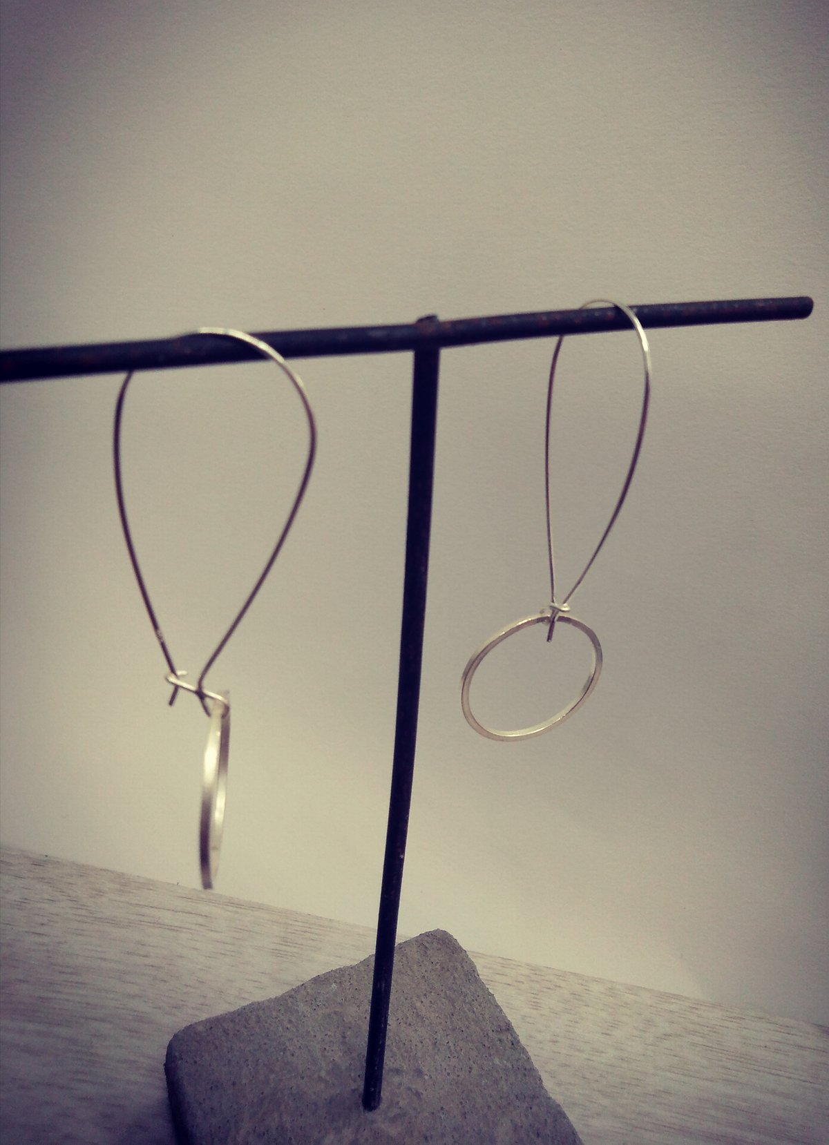 Image of Silver Circle Earrings 