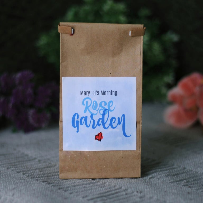 Blue Floral Baby Shower Seed Packet Favors