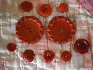Image of Vintage Red Button Lot