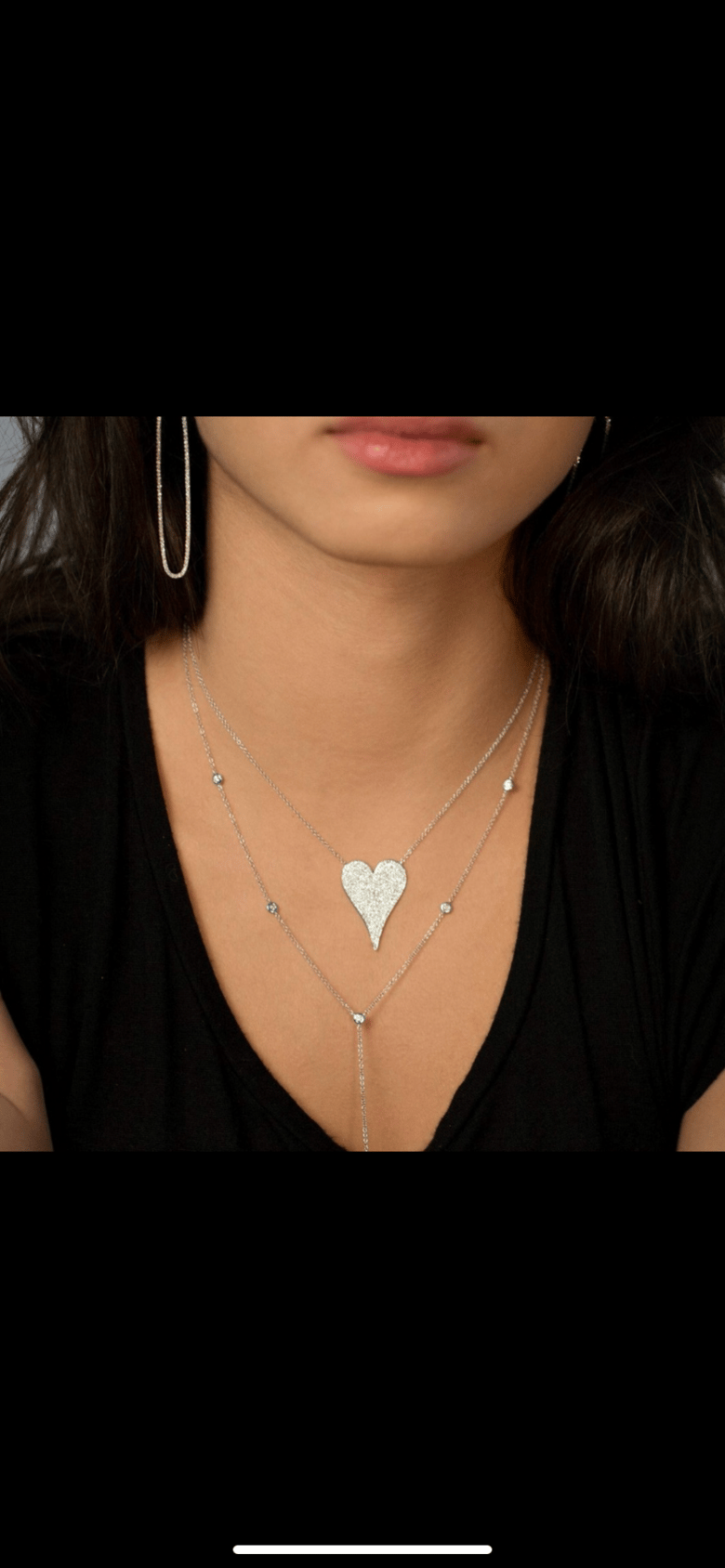 Image of Heart drop necklace 