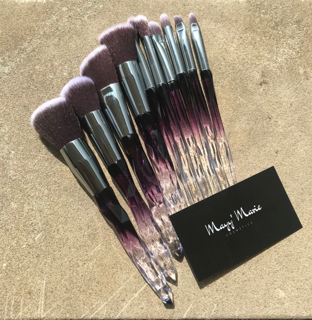 Image of Amethyst 10-Piece Makeup Brush Set