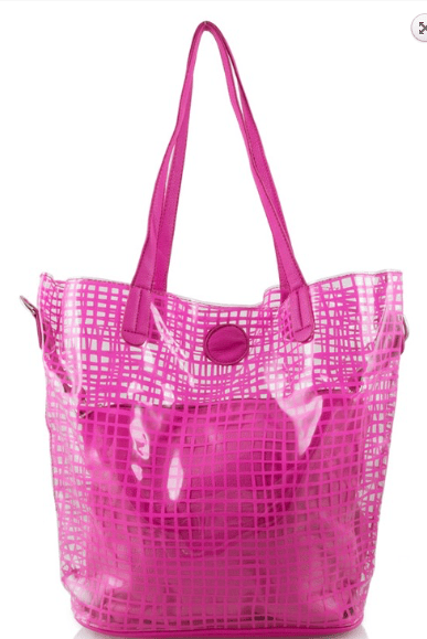Image of See Through Tote In Pink