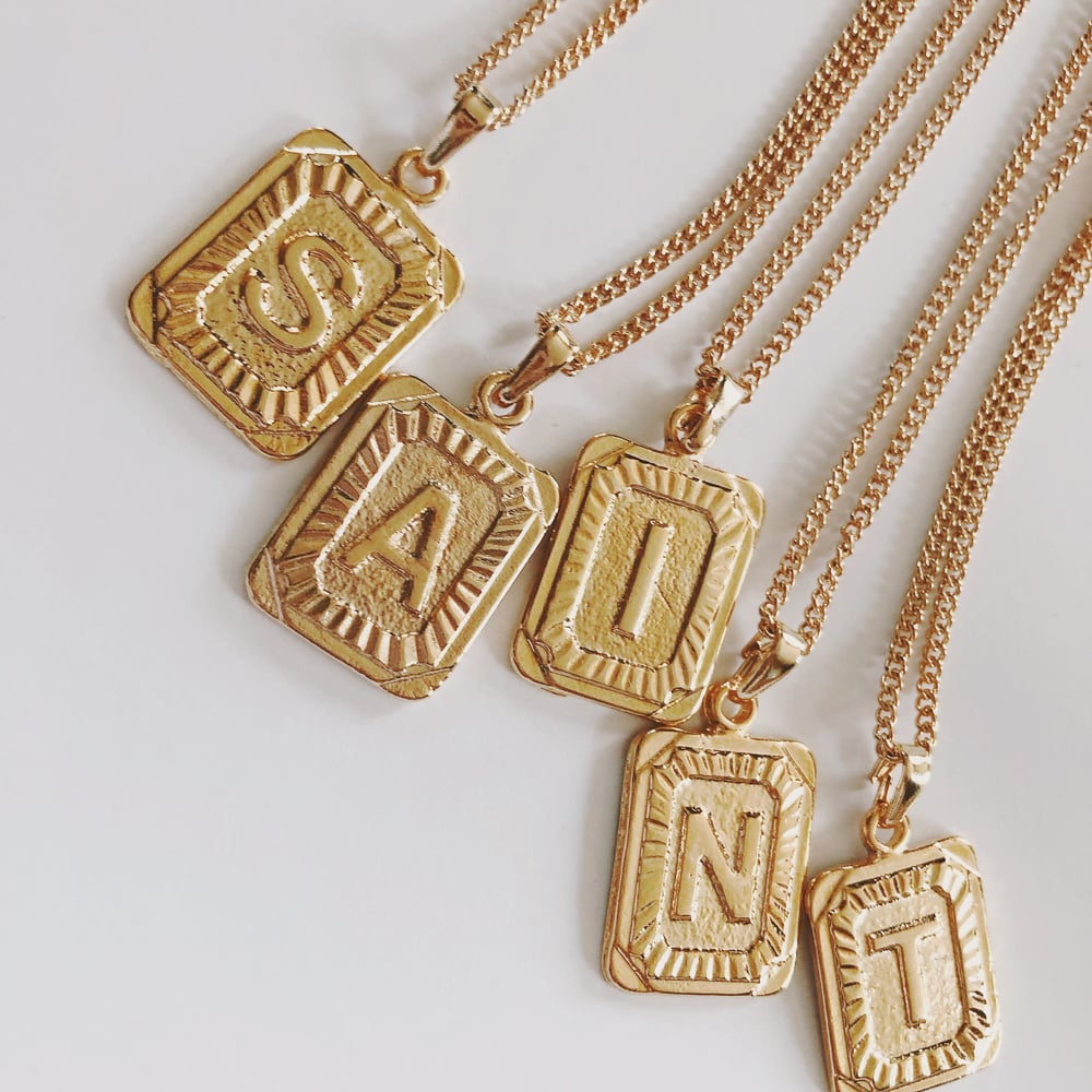 Image of INITIAL PENDANT NECKLACE