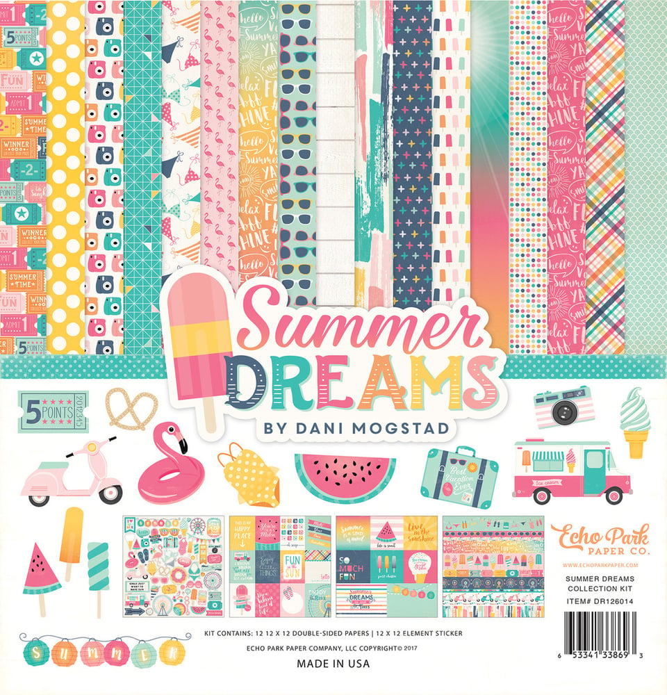 Echo Park Scrapbook kit- Teen Spirit 2019-12, 12x12 double sided papers &  elemen