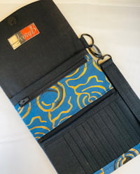 Image 3 of Kimiya Wallet- Blue Gold African Print