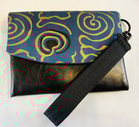 Image 1 of Kimiya Wallet- Blue Gold African Print