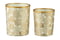 Image of Tealight holders, set * Chrysanthemum * Gold